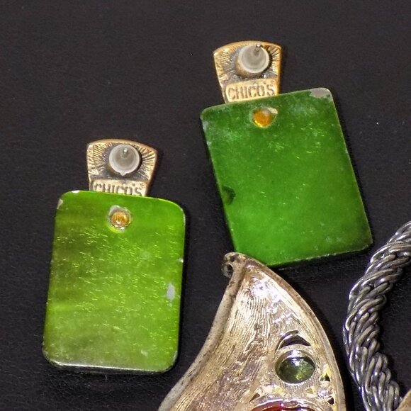 New Lot 4 Chico's Necklace & Earrings Bundle.  Boho Statement Earth-Tones - Picture 7 of 13